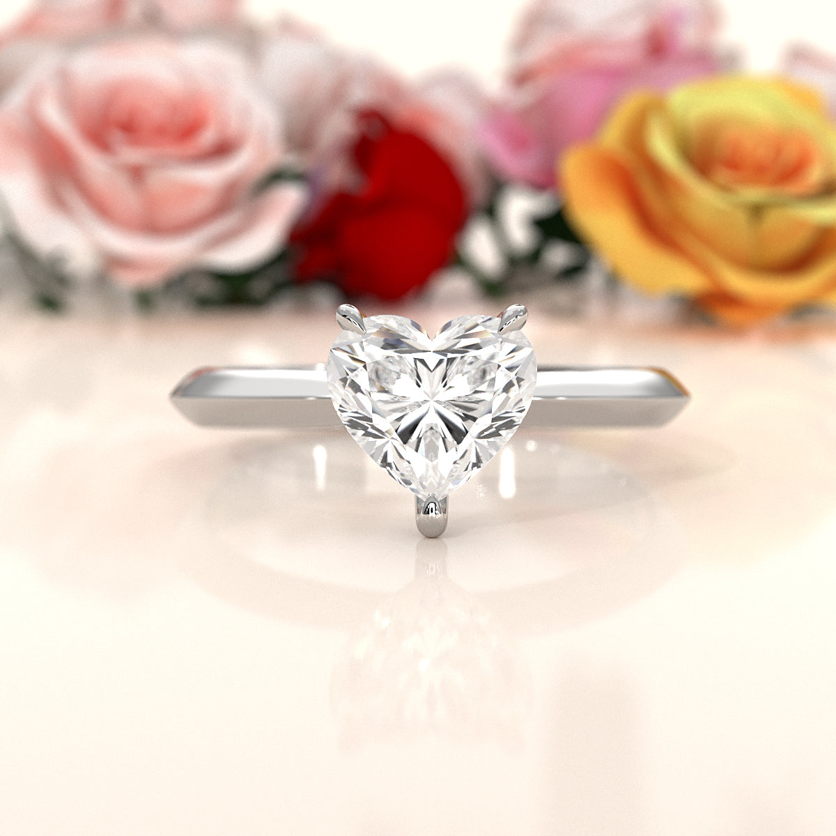 3g 2.2mm Claw Prong Solitaire Style Lab Grown Diamond Engagement Ring IGI Certified 1.00 Ctw.